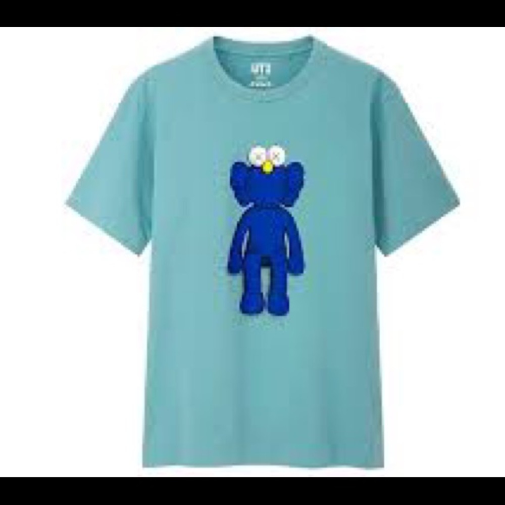 NWOT KAWS x UNIQLO blue tee